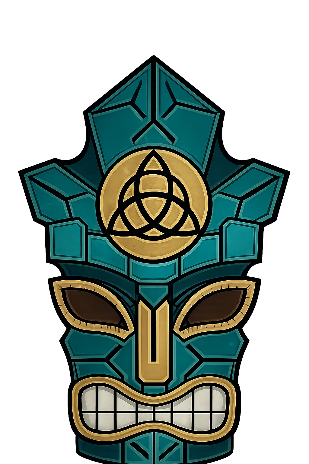 Tiki Code Green Warrior Mask