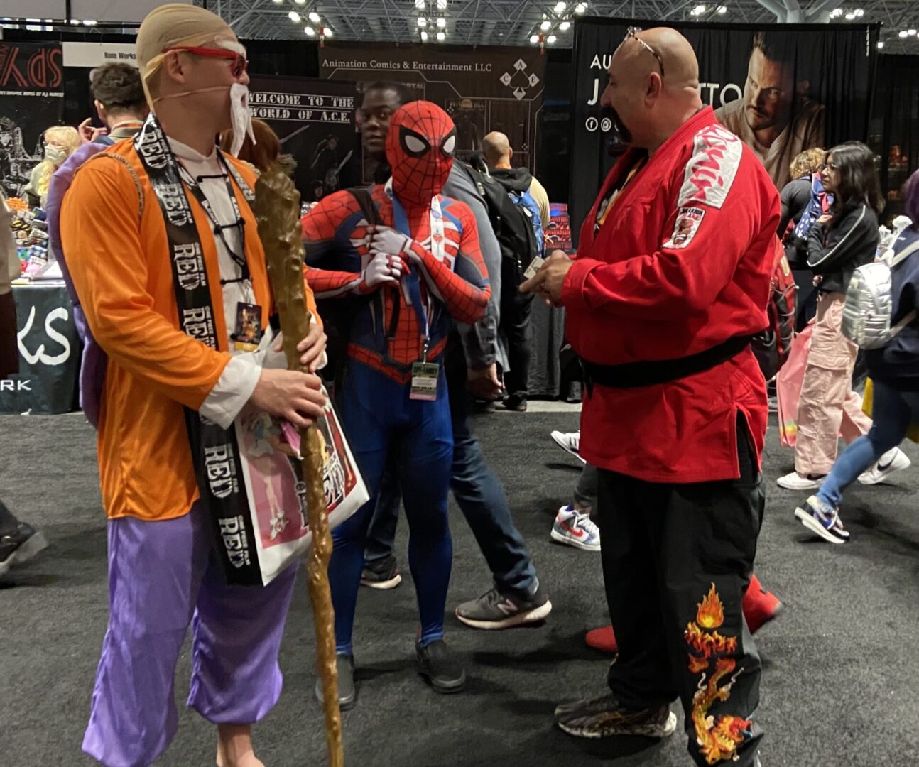 Warrior Island fans at convention with cosplayers